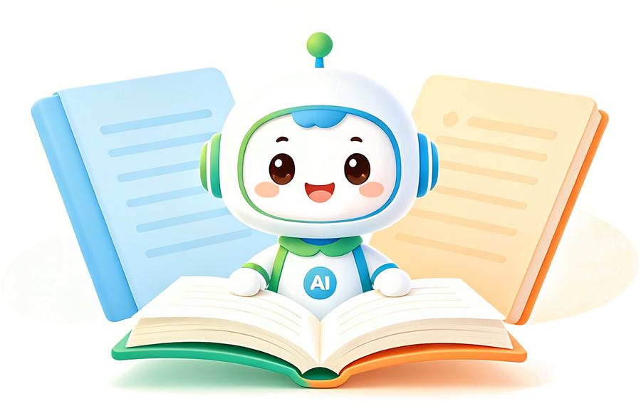AI 机器人小老师与书本